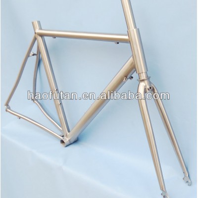 China cheap titanium Road bike Frame and fork