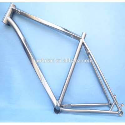 Titanium helix DI2 disc brake thru-axle road bike frame 29er tapered headtube internal cable routing frame