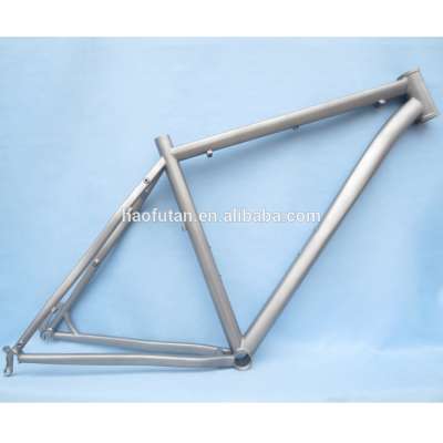 Titanium 29er MTB/fat bike frame replaceable dropout external headtube external cable routing frame