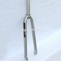 titanium MTB bike fork with V disc brake