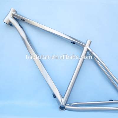 High quality titanium helix disc brake MTB/fat 2er bike frame tapered headtube internal cable routing bicycle frame