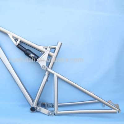 The most professional of Gr9 titanium 650B/26er/29er full suspension fat bike frame